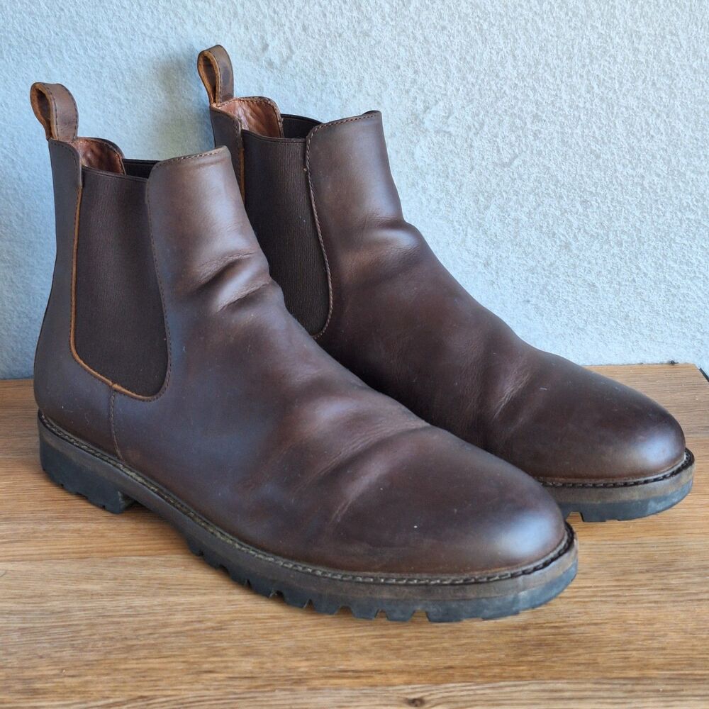 Patina by Portland Leather Brown Leather Chelsea Boots Men's Size 11 44.5
